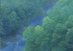 東山魁夷「若葉の渓」1986年 古川美術館蔵